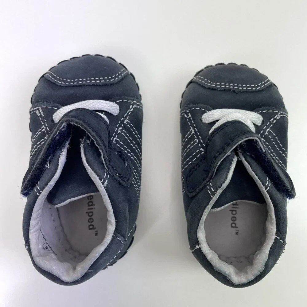 Pediped Navy Blue Infant Soft Soled Shoes 0-6 Months